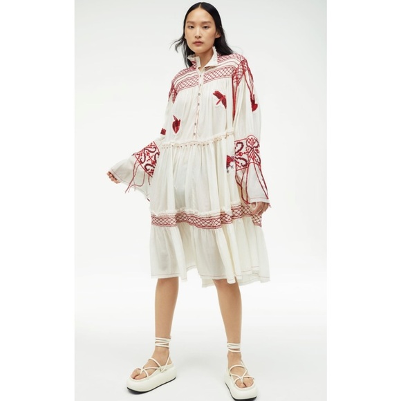 NEW LIMITED EDITION EMBROIDERED ZARA ATELIER DRESS - Picture 4 of 15